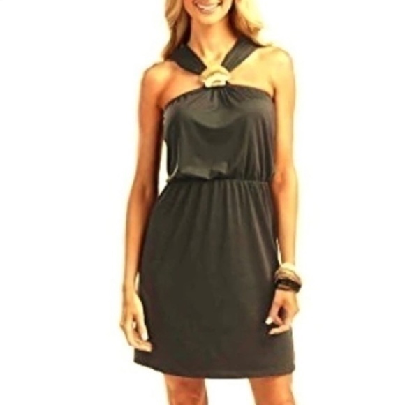 Black Ladies Mud Pie Leila Fanshell Dress - Picture 1 of 8